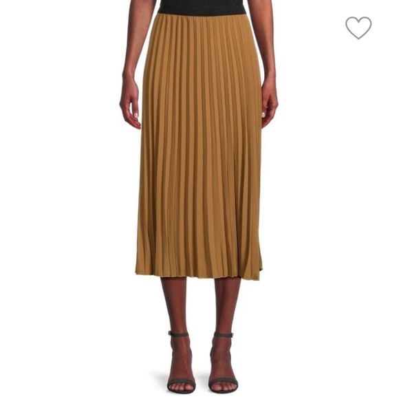 Target Dresses & Skirts - NWOT Target A New Day Mustard Accordion Pleated Midi A-Line Skirt Size XS